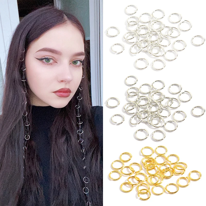 5-50 개/몫 믹스 컬러 매력 머리 끈으로 묶은 Dreadlock 비즈 클립 커프스 반지 보석 Dreadlock Clasps 액세서리 헤어 링
