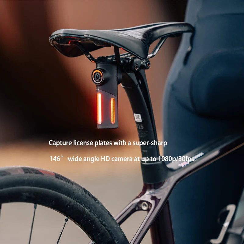 SEEMEE DV 카메라 미등, USB-C 충전식 자전거 후방 조명, 도로 도시용 최대 110시간 런타임의 3400mAh 배터리