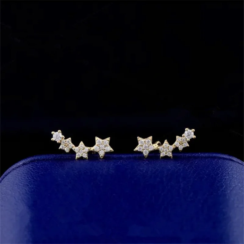 트렌디 한 긴 와이어 술 스레드 체인 등반 스타 하트 비즈 펜던트 드롭 귀걸이 여성 스트레이트 매달려 Earings 쥬얼리