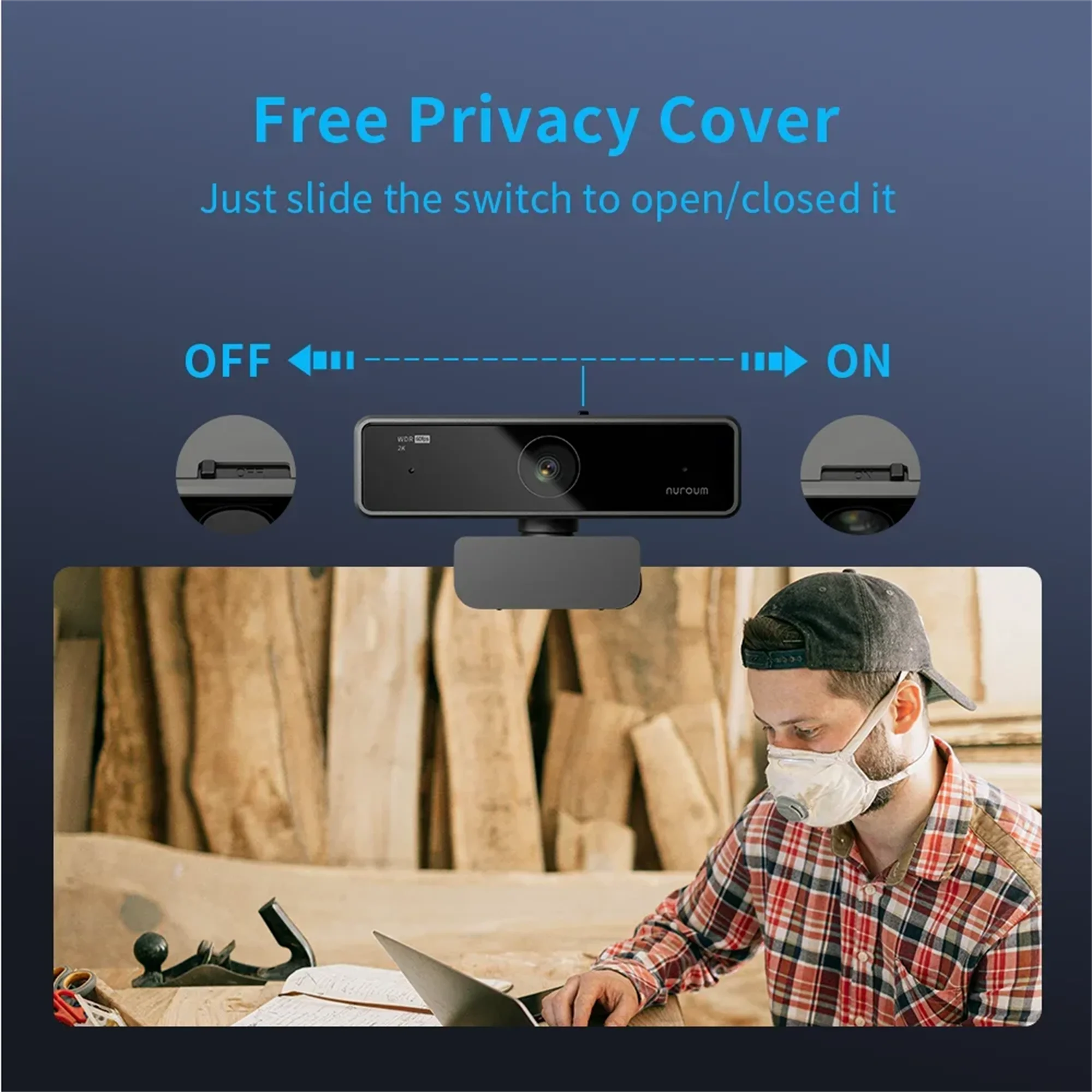 Nuroum  V11 고품질 1080p 60fps 풀 HD 플러그 앤 플레이 컴퓨터 USB 웹 카메라 미니 웹캠, PC 노트북용, 마이크 포함