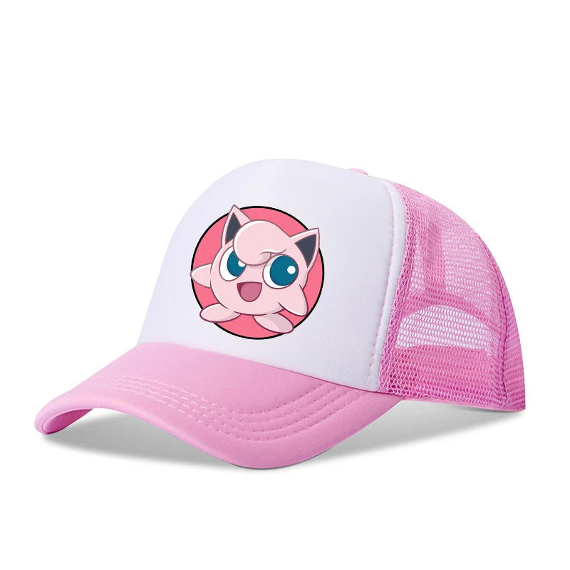 포켓몬 야구 모자 피카추 카와이 애니메이션 피규어 양산 모자 여름 야외 부모 자식 Sunhat 트렌디 오리 혀 모자 선물