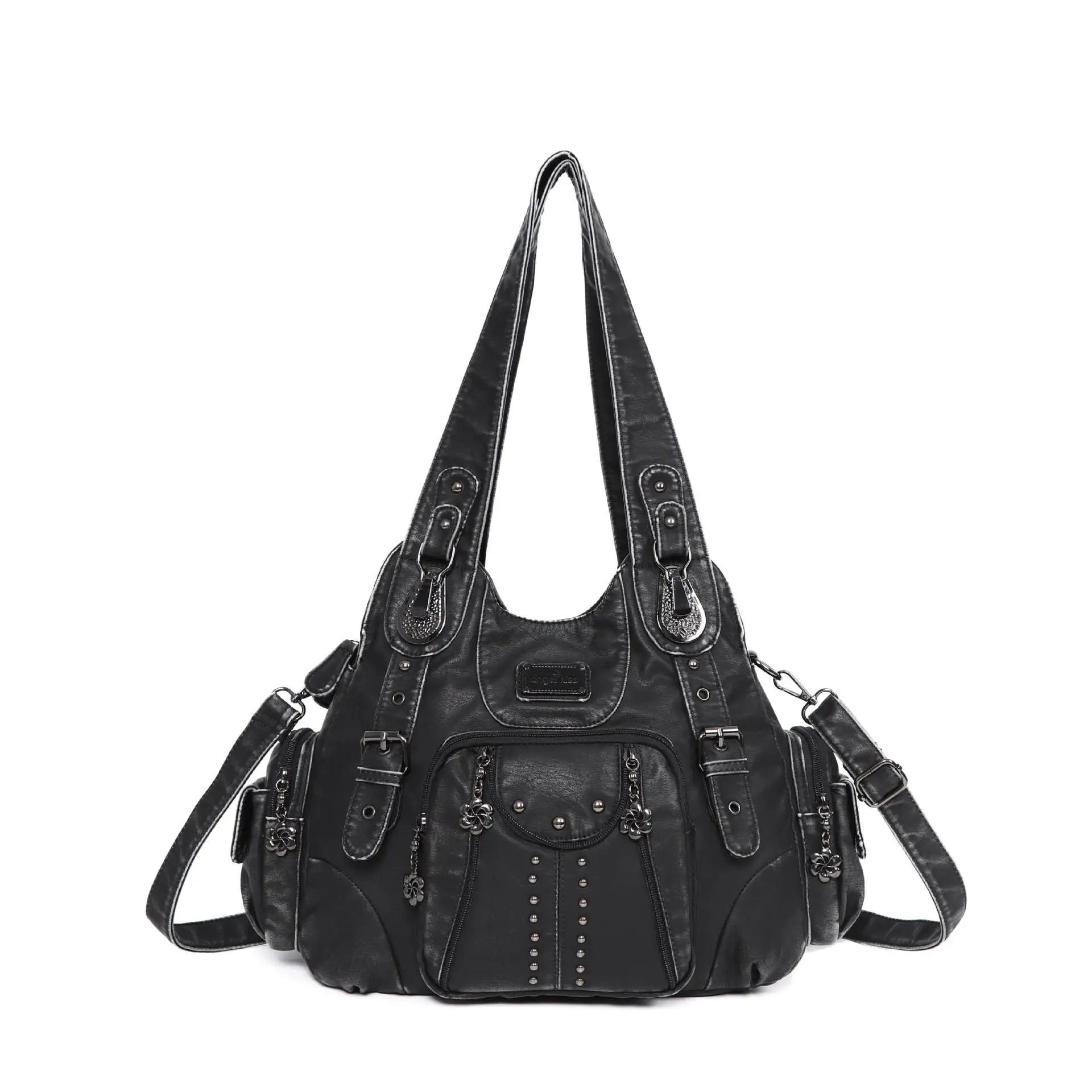 Angelkiss 가방 여성 패션 핸드백 여성 숄더 가방 PU 가죽 핸드백 여성 Satchel 큰 어깨 지갑 가방 bolsa feminina