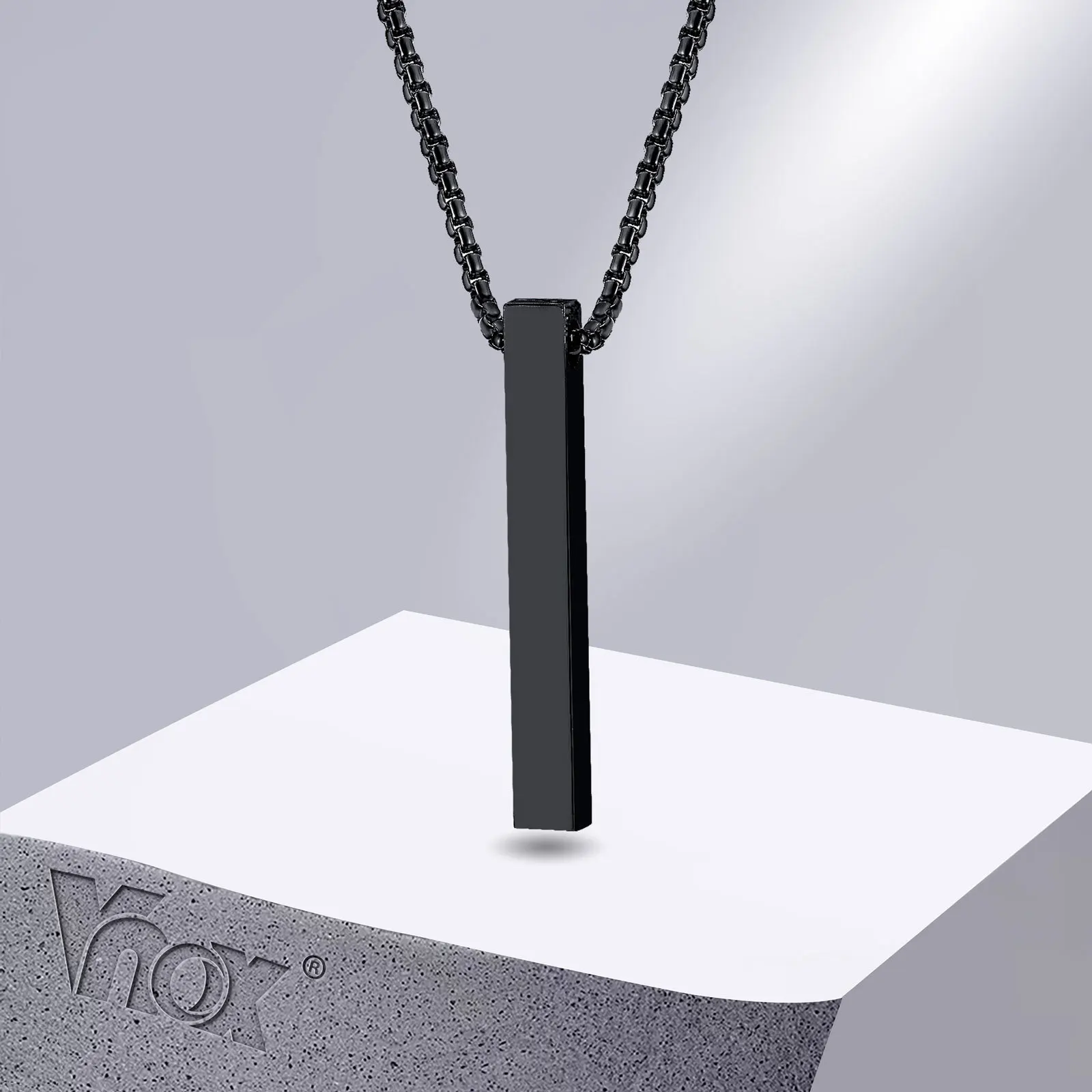 남성 여성을위한 Vnox 5mm 기둥 목걸이, 스테인레스 스틸 3D 바 펜던트, 미니멀리스트 단순 캐주얼 남여 목 고리 title=남성 여성을위한 Vnox 5mm 기둥 목걸이, 스테인레스 스틸 3D 바 펜던트, 미니멀리스트 단순 캐주얼 남여 목 고리 