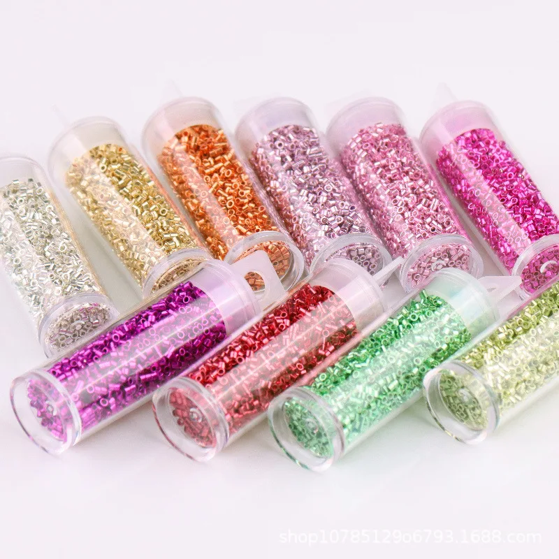 11/0 DB 유리 비즈, 균일한 금속 불투명 컬러 스페이서 유리 시드 비즈, DIY 보석 제작용, 1.3x1.6mm, 840 개