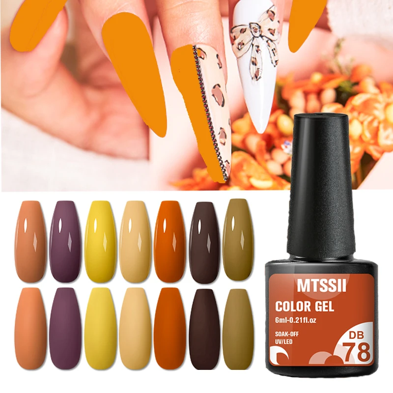 Mtssii-세미 퍼머넌트 UV LED 네일 폴리시 젤 6ml, 가을 오렌지 테마, 네일아트 매니큐어, 네일아트 title=Mtssii-세미 퍼머넌트 UV LED 네일 폴리시 젤 6ml, 가을 오렌지 테마, 네일아트 매니큐어, 네일아트 