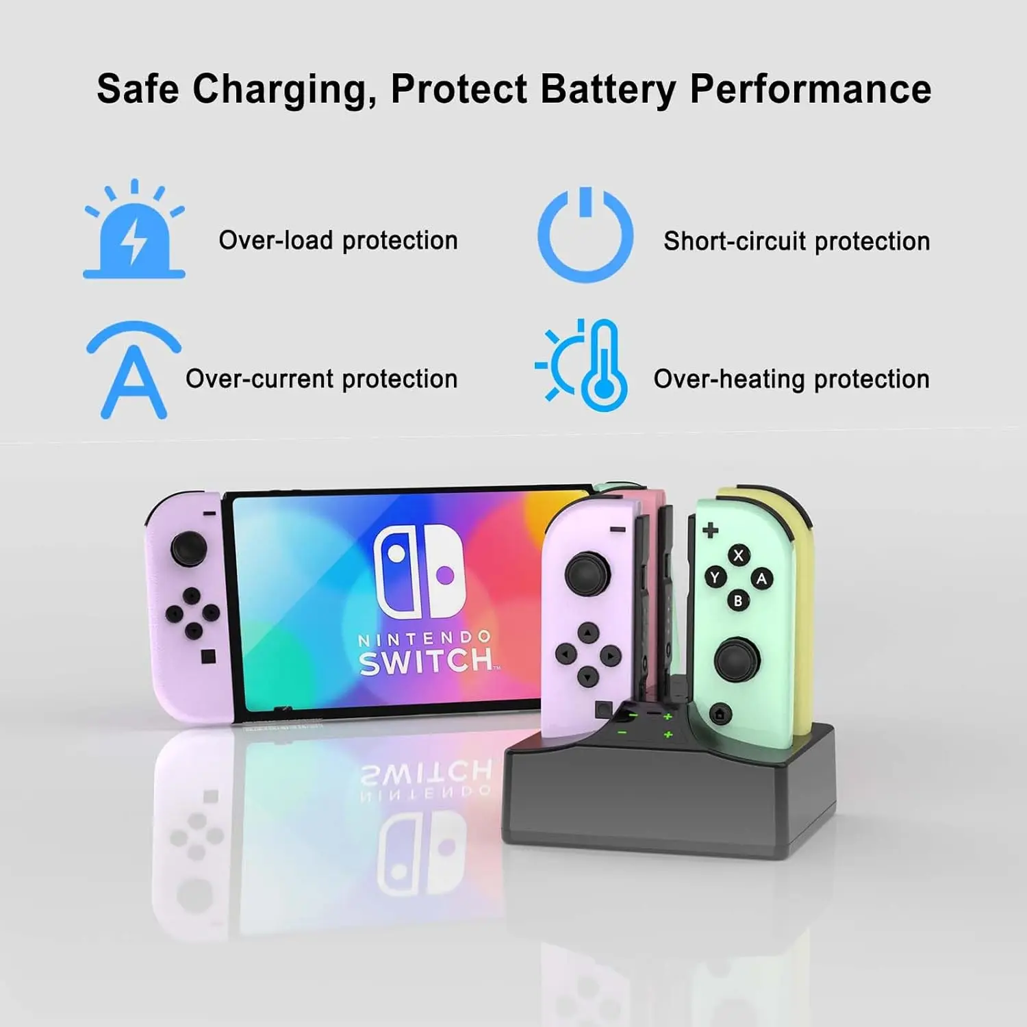 스위치/스위치 2용 충전 스테이션 Joy Con 컨트롤러 충전 도크 4in1 Nintendo Switch Joy Con/2 충전기 게임 액세서리