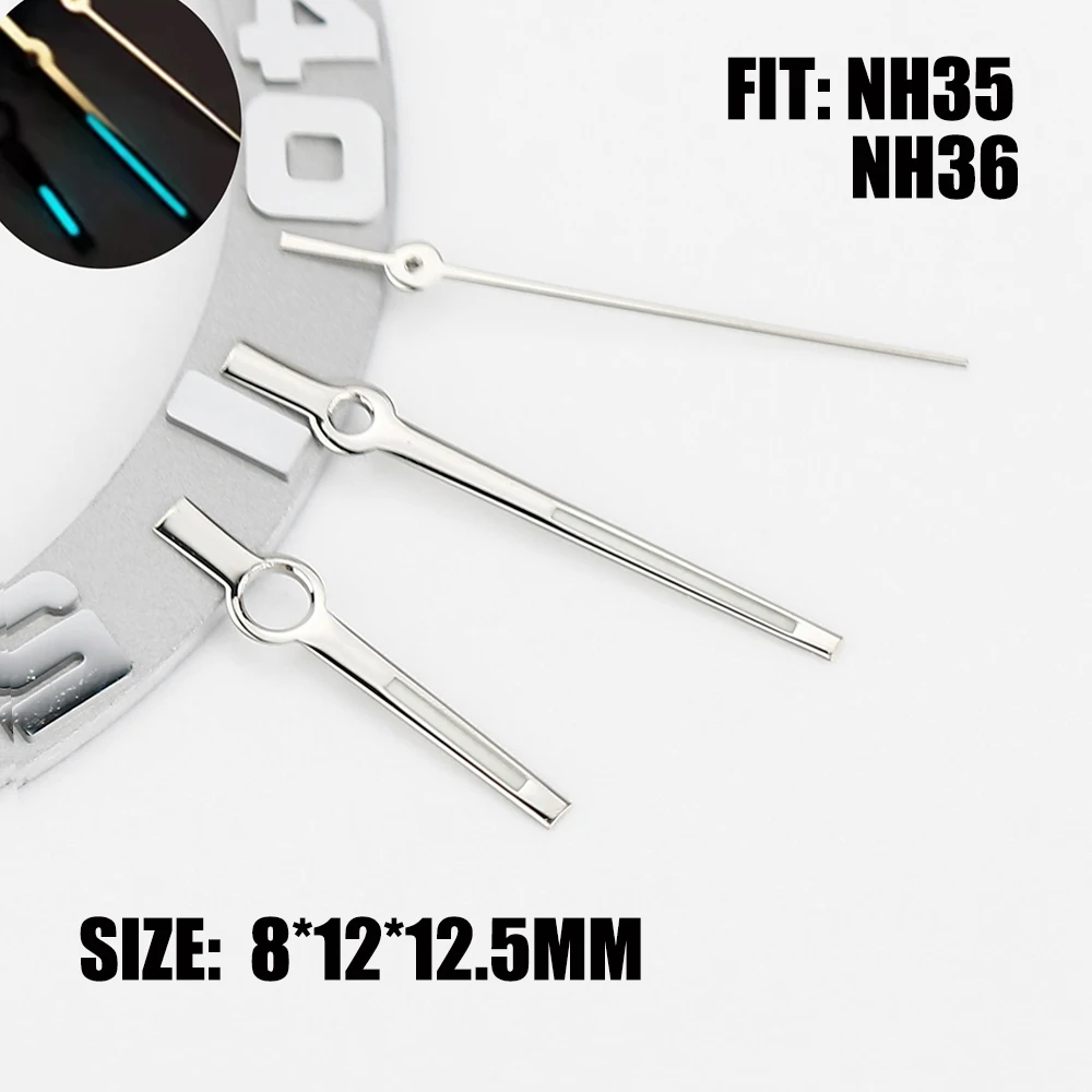 로그북 바늘 Nh35 NH36 광택 실버 손 8*12*12.5mm 배턴 스타일 Datejust 손 시계 손 C3 파란색 빛나는 교체 title=로그북 바늘 Nh35 NH36 광택 실버 손 8*12*12.5mm 배턴 스타일 Datejust 손 시계 손 C3 파란색 빛나는 교체 
