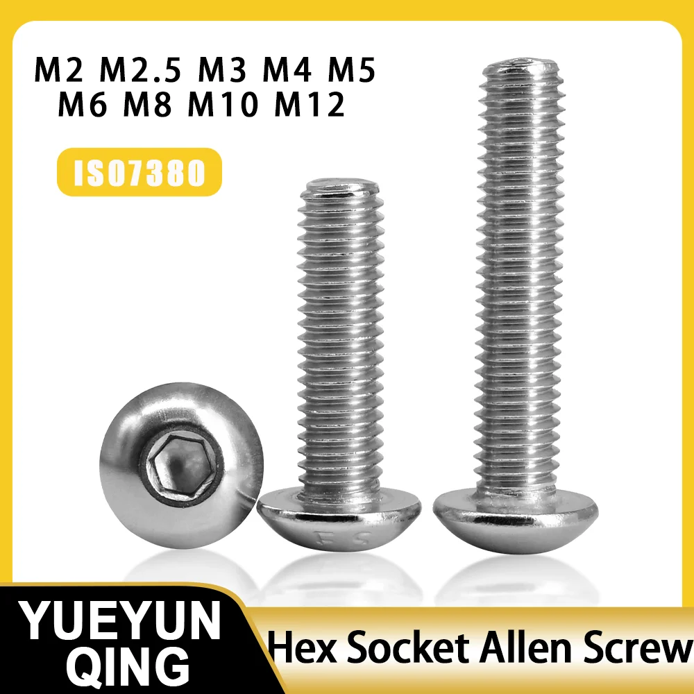 ISO7380 스테인레스 스틸 육각 나사 M2 M2.5 M3 M4 M5 M6 M8 M10 M12 육각형 304 SS 소켓 알렌 볼트 스레드 기계 금속 나사 title=ISO7380 스테인레스 스틸 육각 나사 M2 M2.5 M3 M4 M5 M6 M8 M10 M12 육각형 304 SS 소켓 알렌 볼트 스레드 기계 금속 나사 