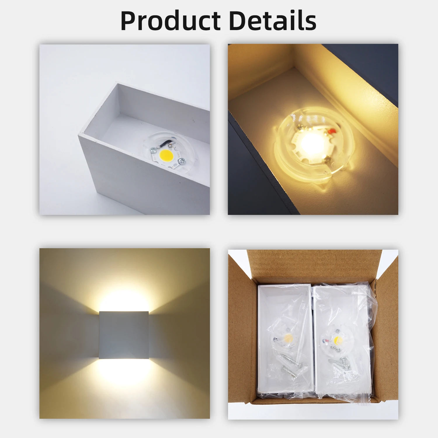 LED 벽 Sconces 2Pack 6W 현대 실내 벽 램프, 흰색 아래로 벽 마운트 조명 거실 복도 침실 장식