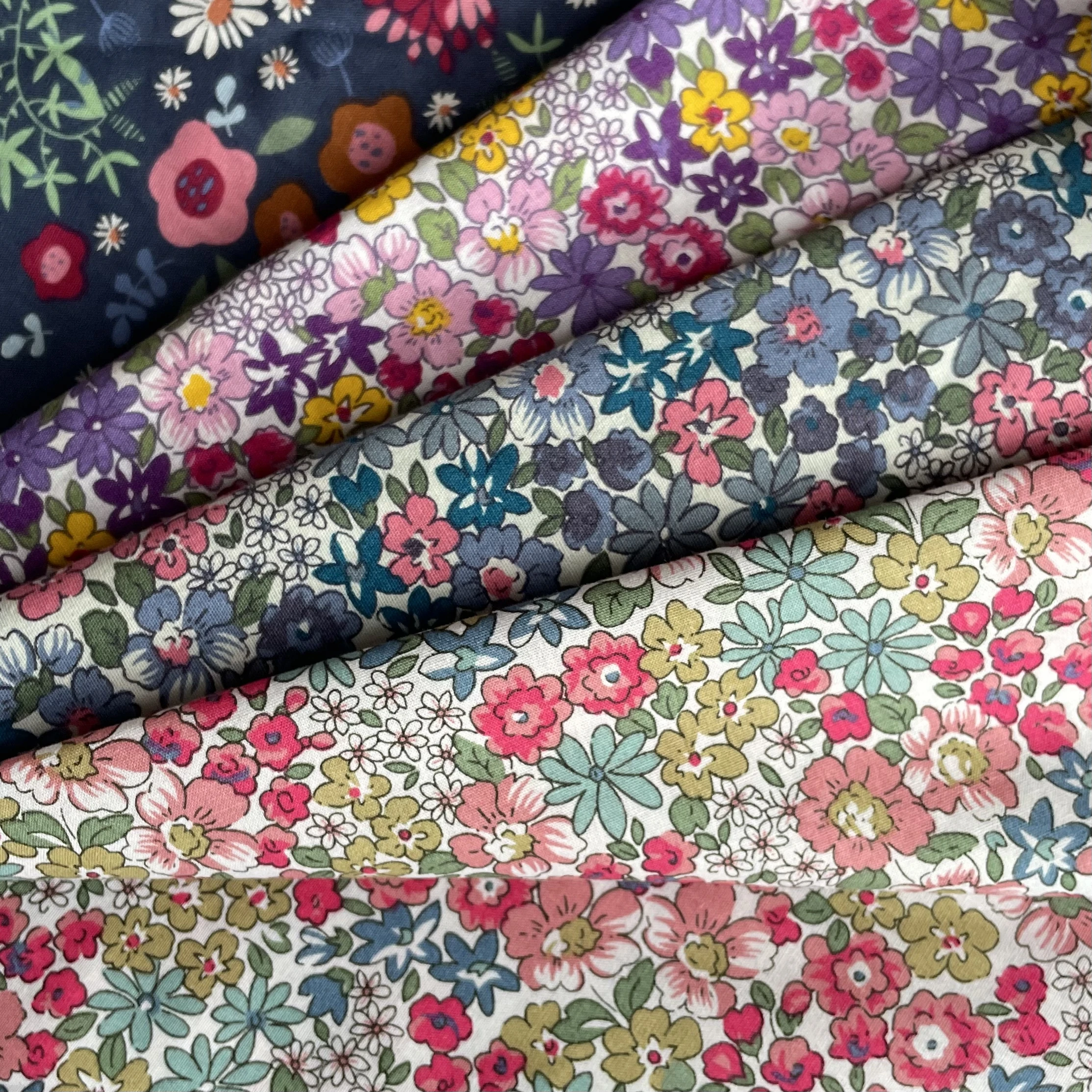 145x50cm 새로운 꽃 100% 코튼 40S 자유 패브릭처럼 바느질 천 드레스 스커트 키즈 디자이너 수제 디지털 인쇄