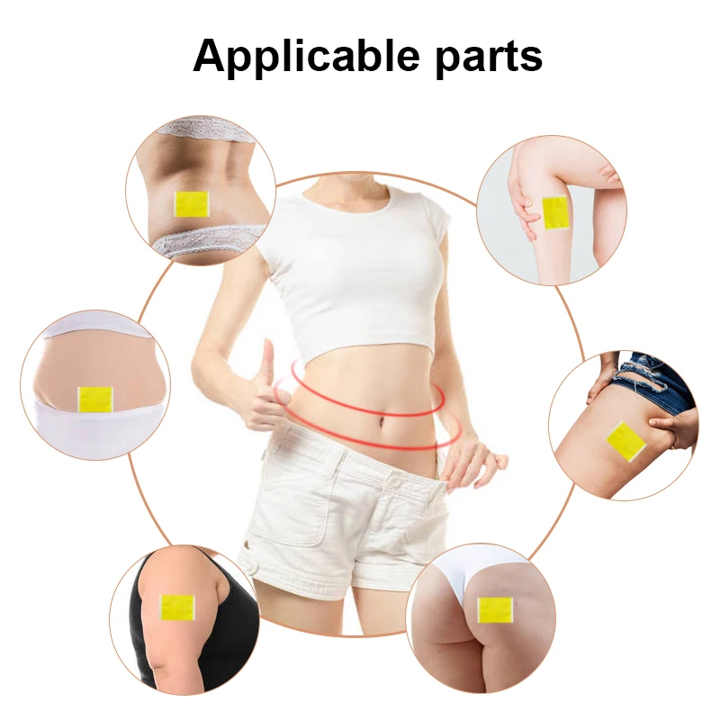 슬리밍 패치 무게추 감량 스티커, 셀룰라이트 제거, 지방 연소 슬리밍 바디 마사지, 쉐이핑 케어 허브 석고 H001, 10 개 = 1 백
