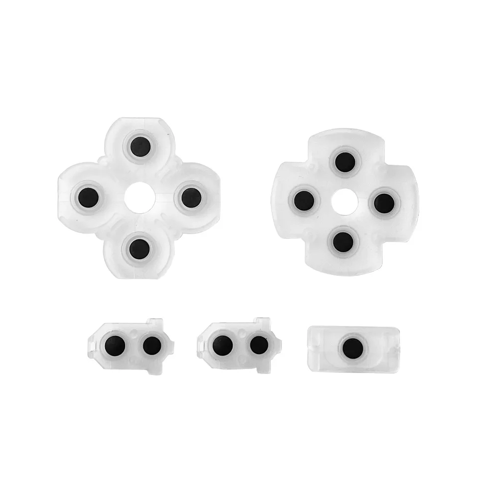 PS4 컨트롤러 용 10Sets/5/1 Set 실리콘 전도성 고무 패드, PS 4 용 버튼 수리 교체 부품