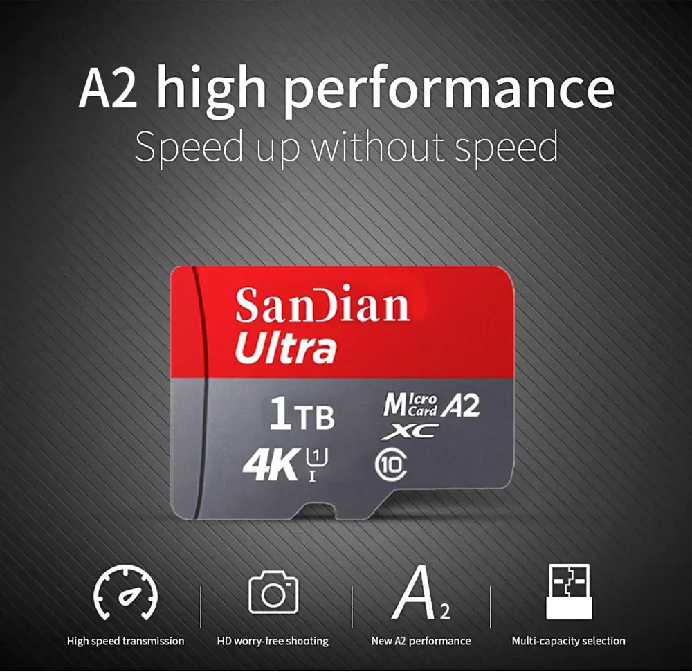 고속 클래스 10 마이크로 tf sd 카드, 1TB 메모리 카드, 2TB, 128GB, 512GB, 256GB, SDCard, 100 MB/s, TF 카드, 정품
