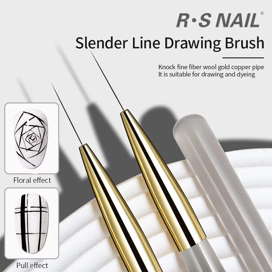 RSNAIL 네일 아트 라이너 브러시, 프랑스 스트라이프 네일 라인 페인팅 펜, 18mm 날씬한 긴 라인 드로잉 브러시, UV 젤 DIY 매니큐어 도구 title=RSNAIL 네일 아트 라이너 브러시, 프랑스 스트라이프 네일 라인 페인팅 펜, 18mm 날씬한 긴 라인 드로잉 브러시, UV 젤 DIY 매니큐어 도구 