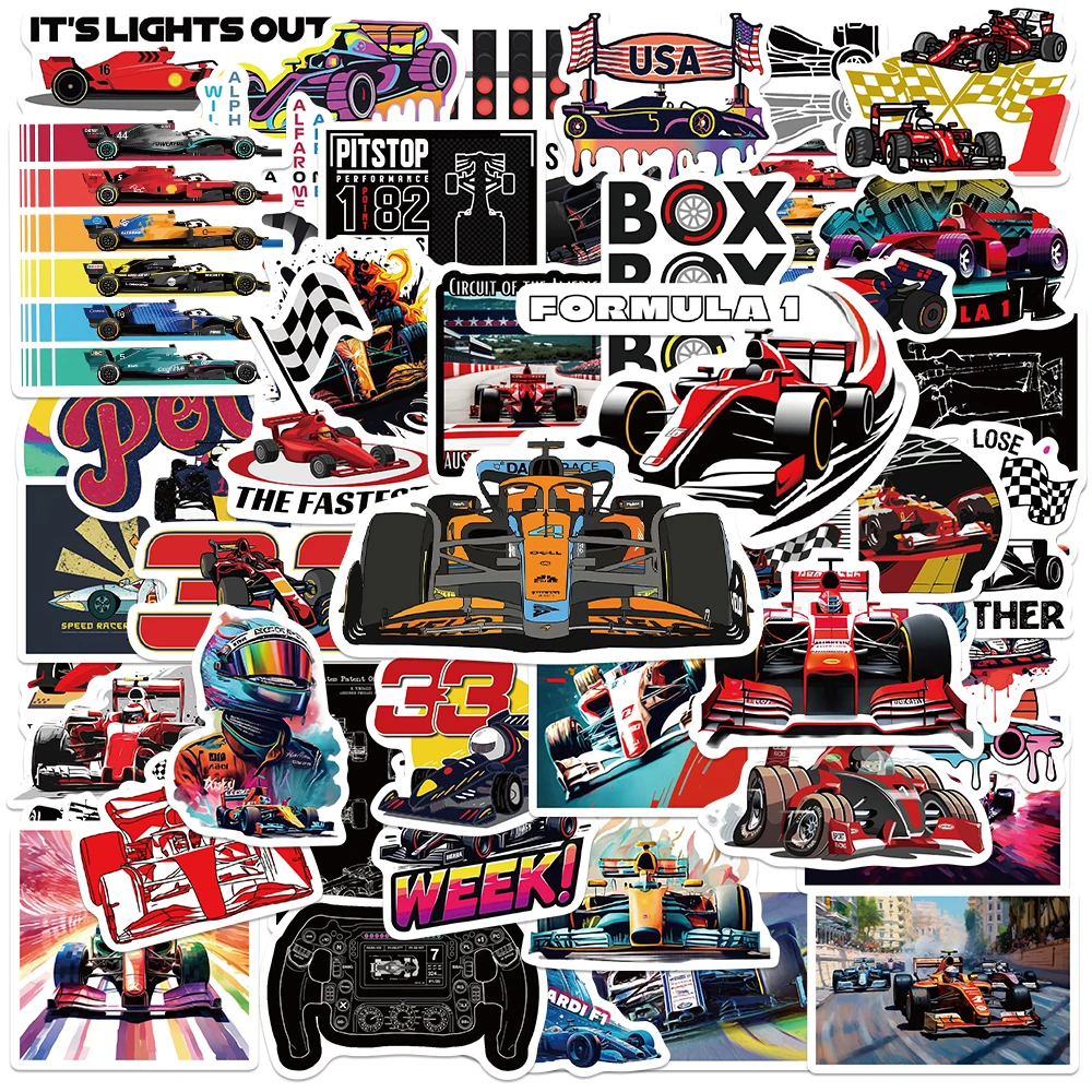50pcs F1 포뮬러 원 멋진 속도 레이싱 스티커 장식 오토바이 자동차 노트북 자전거 케이스 가방 물 Bottl DIY 데칼 title=50pcs F1 포뮬러 원 멋진 속도 레이싱 스티커 장식 오토바이 자동차 노트북 자전거 케이스 가방 물 Bottl DIY 데칼 