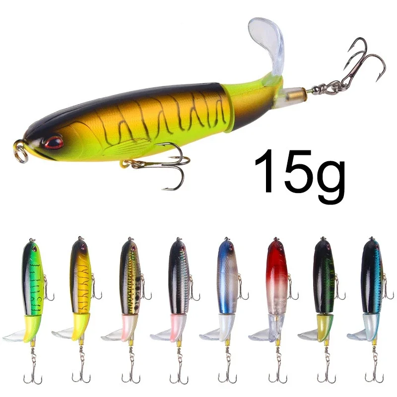 EASYFISH 13g 15g 35g 포퍼 프로펠러 탑워터 낚시 미끼 인공 미끼 하드 크랭크베이트 워블러 회전 테일 낚시 태클