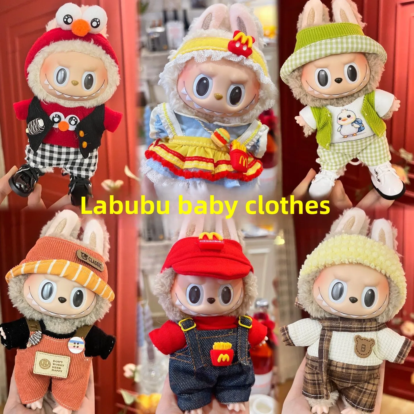 17cm V1V2 Labubu mcdonalds 의류 복장 작업 소녀 세트 귀여운 인형 작업복 의류 소년 복장 작업복 액세서리 title=17cm V1V2 Labubu mcdonalds 의류 복장 작업 소녀 세트 귀여운 인형 작업복 의류 소년 복장 작업복 액세서리 