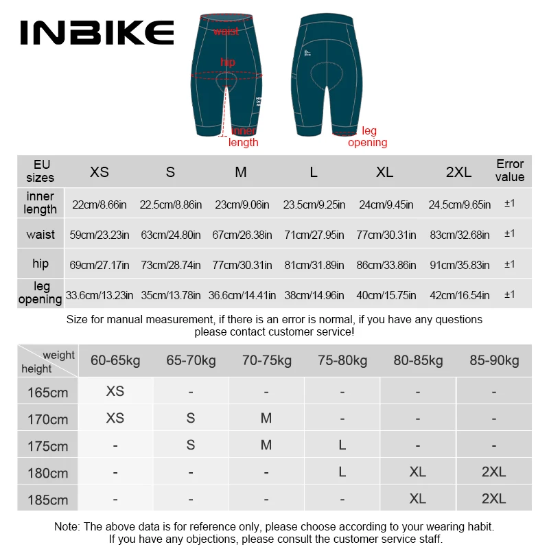 INBIKE Pro 여름 남성용 사이클링 반바지 자전거 바지 충격 흡수 사이클링 의류 Mountain Road Bike Tousers With Pocket