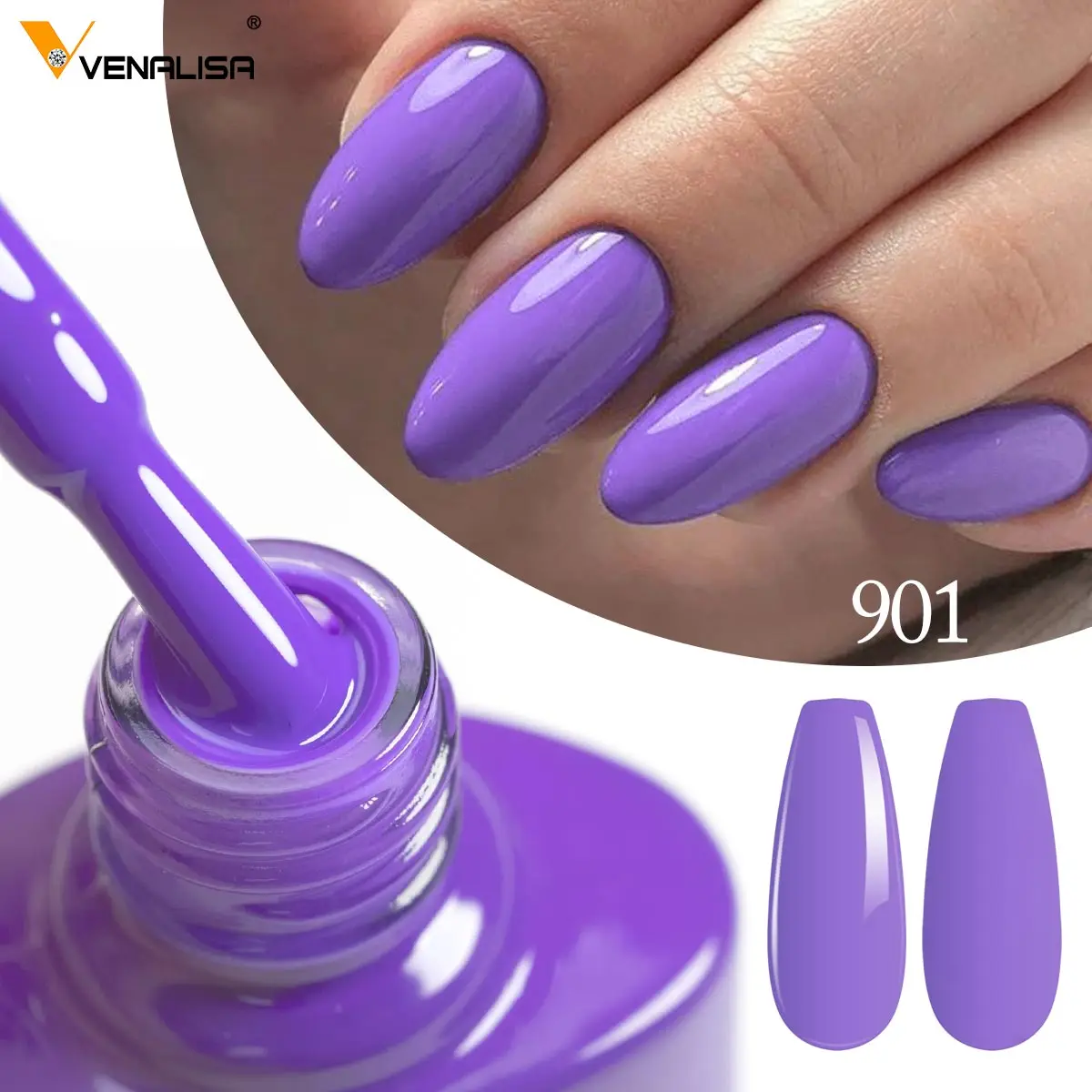 Venalisa 네일 젤 폴리쉬 7.5ml 레드 컬러 컬렉션 풀 커버리지 롱웨어 다이아몬드 템퍼드 탑 코트 UV LED 젤 네일 담그기