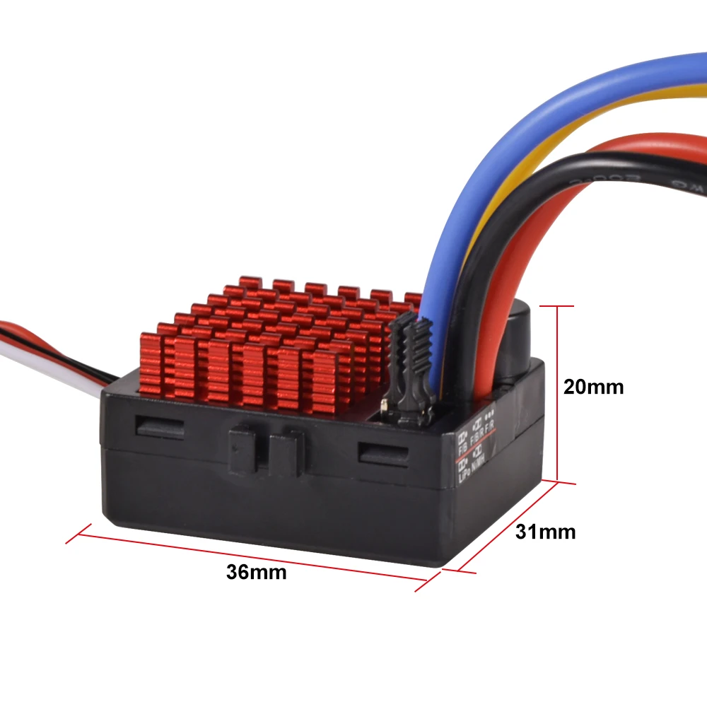 9IMOD 1060 RTR 60A ESC 브러시 전자 속도 컨트롤러 2-3S LiPo 방수 BEC 6V3A 1/10 축 SCX10 TRX4 TRX6 D90 HPI