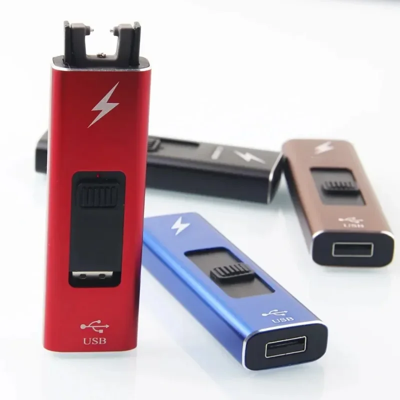 새로운 뜨거운 판매 플라즈마 USB 충전 방풍 펄스 아크 라이터 야외 Flameless 촛불 주방 바베큐 라이터 남자 선물
