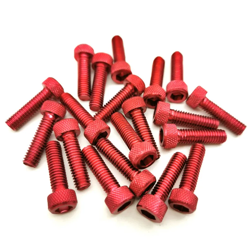 10PCS 오토바이 나사 다채로운 데칼 M6 나사 모토 부품 범용 오토바이 나사 6MM 장식 스쿠터 액세서리 레드 블루