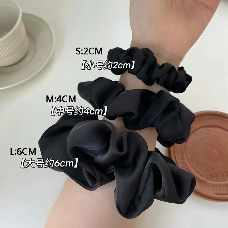 특대 새틴 Scrunchies 탄성 헤어 넥타이 여자 여자 큰 실크 헤어 밴드 포니 테일 홀더 헤어 고무 밴드 헤어 액세서리