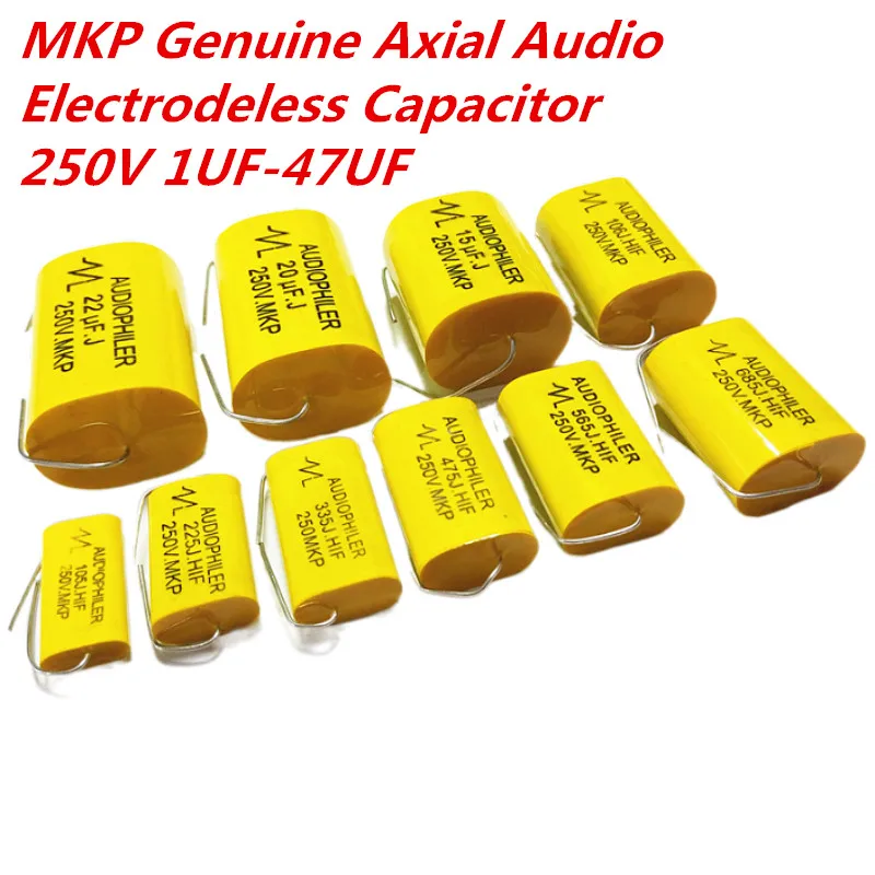 2Pcs 250V MKP 1 미크로포맷 1.5 미크로포맷 1.8 2.2 미크로포맷 2.7 미크로포맷 3.3 미크로포맷-47 미크로포맷 커패시터 Audiophiler HIFI 발열 오디오 금속 필름 커플 링 주파수 분할