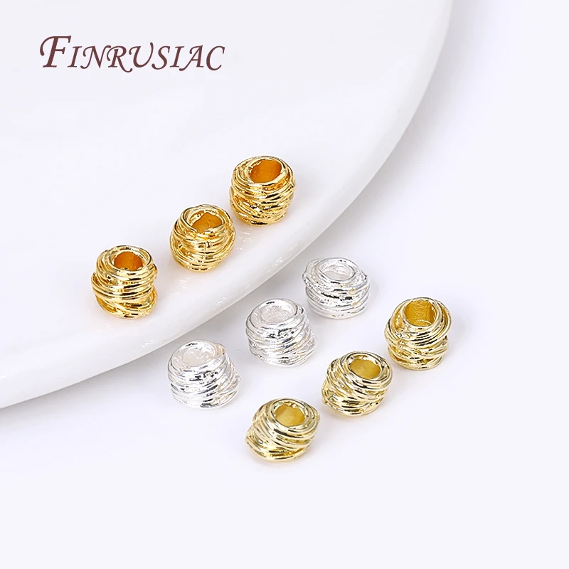 보석 만들기를 위한 18K 금 도금 구슬, 스페이서 구슬, 구슬용 분리기, DIY 보석 만들기 용품, 팔찌 구슬