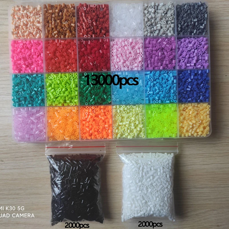 크리 에이 티브 Perler 비즈 24/72 색상 Perler 장난감 키트 2.6mm 하마 비즈 3D 퍼즐 DIY 장난감 키즈 크리 에이 티브 수제 공예 장난감 선물