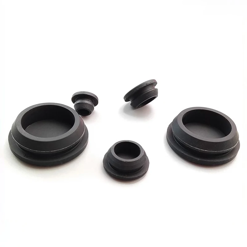 검정색 스냅온 실리콘 고무 캡 2.5-60.6mm T 유형 구멍 플러그 커버 블랭킹 엔드 캡 튜브 삽입 마개 씰 스토퍼 씰링 플러그