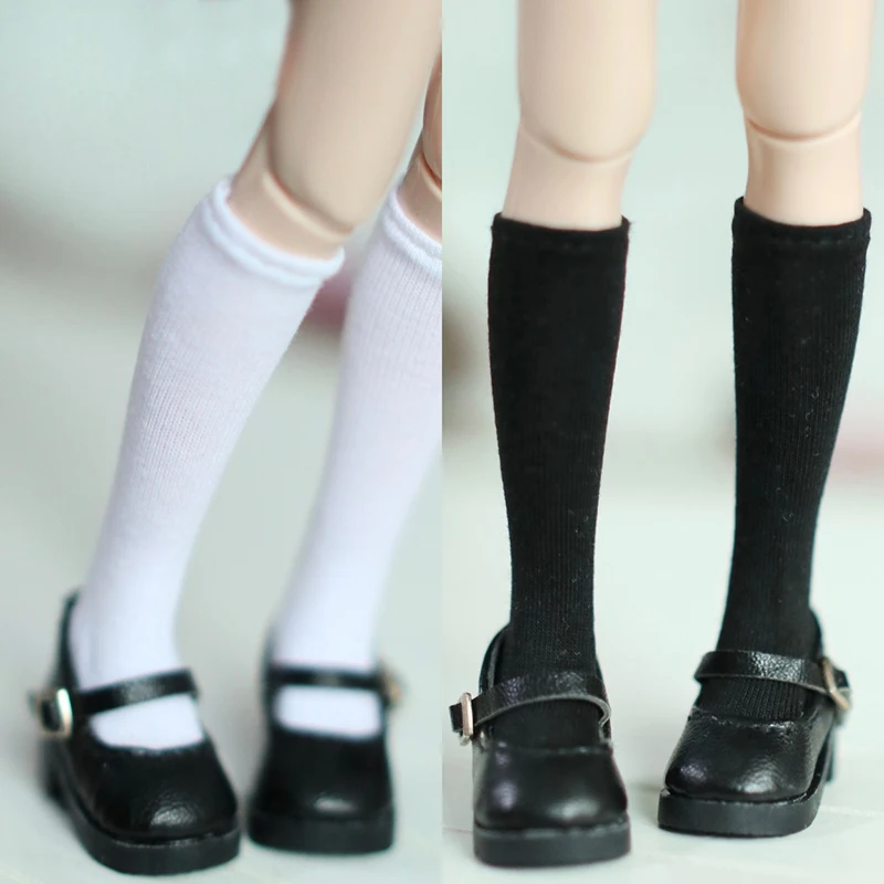 Blyth 인형 레이스 양말 한 쌍, 귀여운 긴 흰색 양말, Blythe Licca Azone OB24 풀립 1/6 인형 액세서리, 어린이 선물