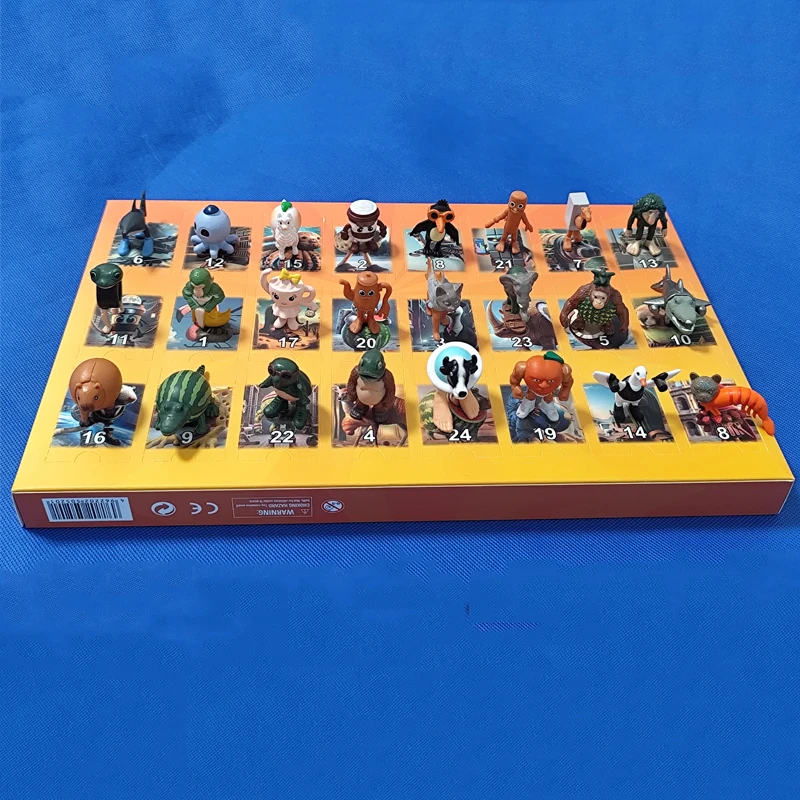 24Pcs 이탈리아 Brainrot Tung Tung Sahur 피규어 인형 Tralalero Tralala Bombardino Crocodilo Shimpanzini Bananini 모델 장난감 선물