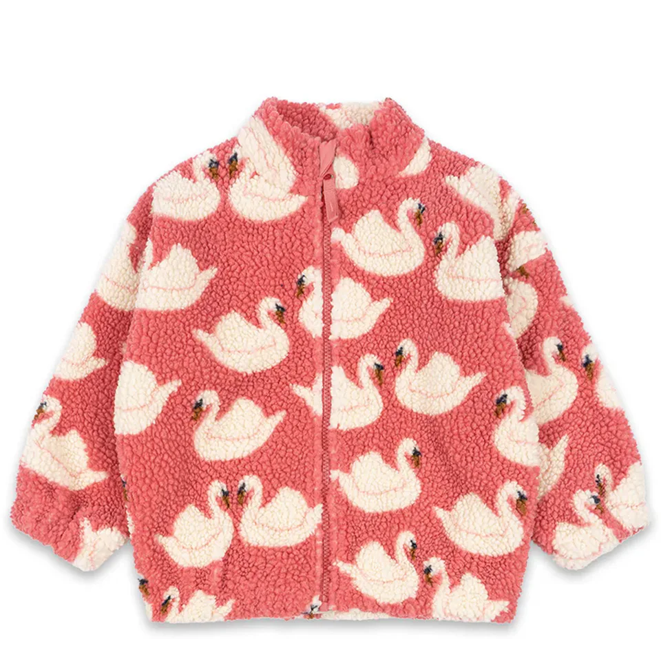 Konges Slojd 겨울 아기 ​​소녀 소년 Lambswool 체리 자켓 아동복 소년 스팽글 만화 겉옷 아동 코트 1-9Yrs
