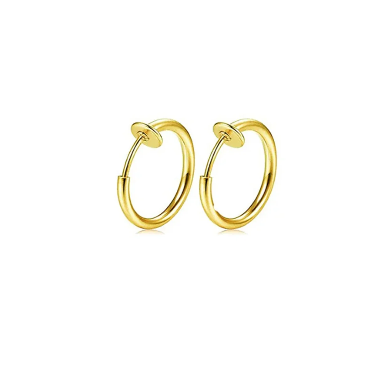 2/8pcs 가짜 코 링 고리, 귀에 클립 가짜 Septum 링 비 피어싱 스프링 후프 귀걸이 립 링 가짜 연골 귀걸이