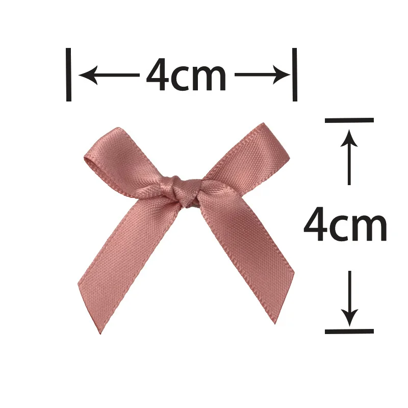 (50 Pcs) 4*4cm 다채로운 리본 활 작은 크기 폴리 에스터 새틴 리본 활 꽃 DIY 공예 장식