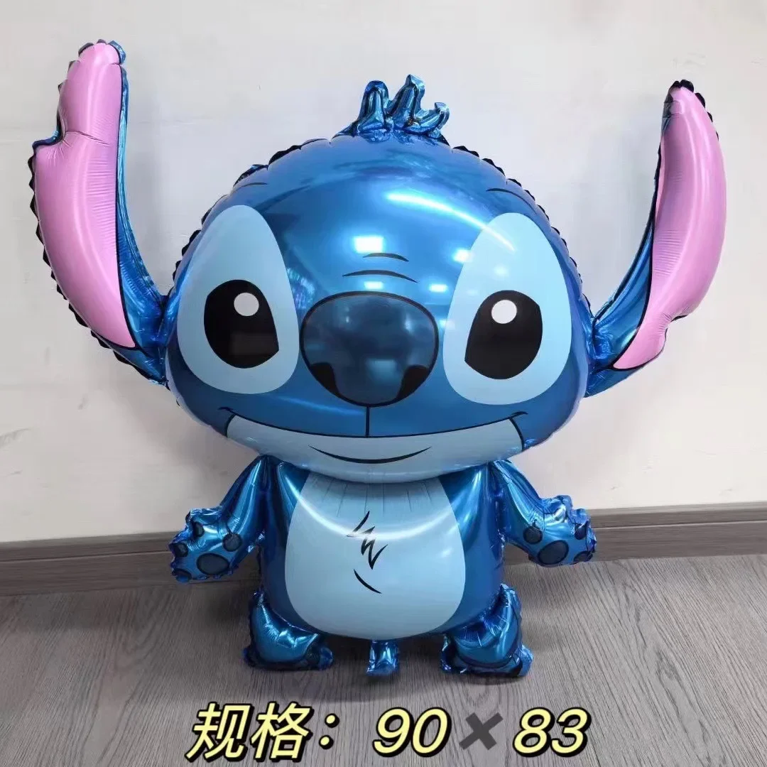90x83cm 디즈니 릴로 스티치 성간 아기 스티치 천사 알루미늄 필름 풍선 어린이 만화 생일 장식 풍선
