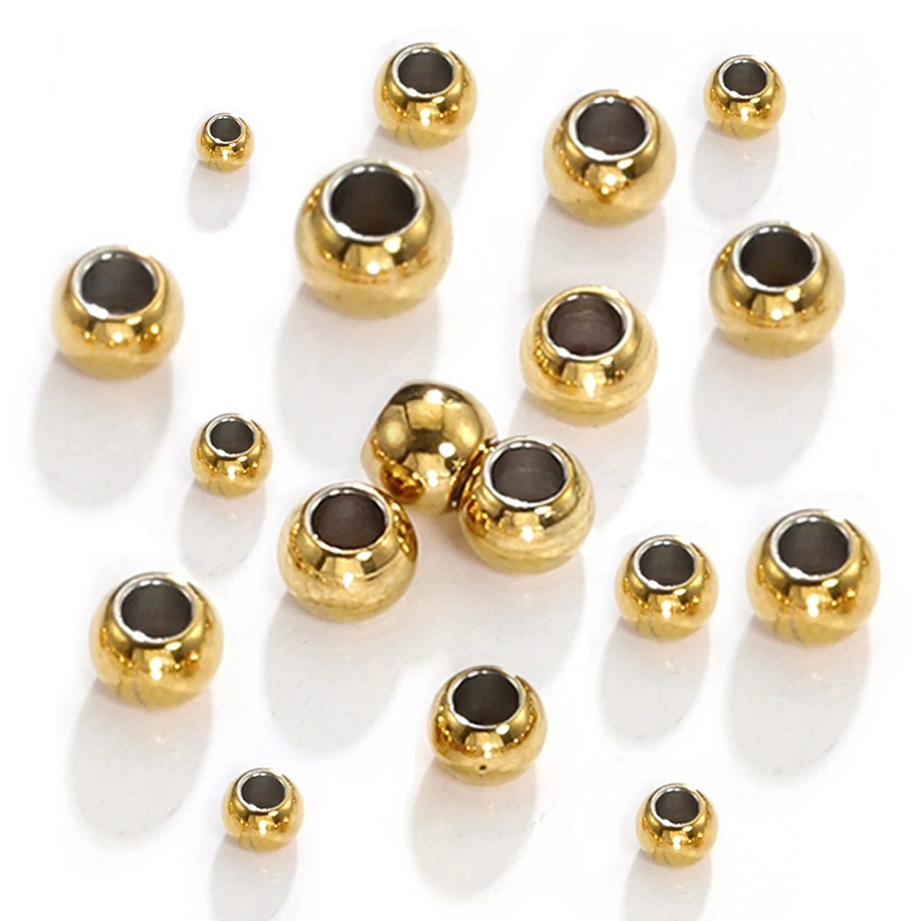 100pcs 2-8mm 스테인레스 스틸 골드 컬러 스페이서 비즈 매력 느슨한 구슬 DIY 팔찌 목걸이 비즈 보석 만들기 매력 title=100pcs 2-8mm 스테인레스 스틸 골드 컬러 스페이서 비즈 매력 느슨한 구슬 DIY 팔찌 목걸이 비즈 보석 만들기 매력 
