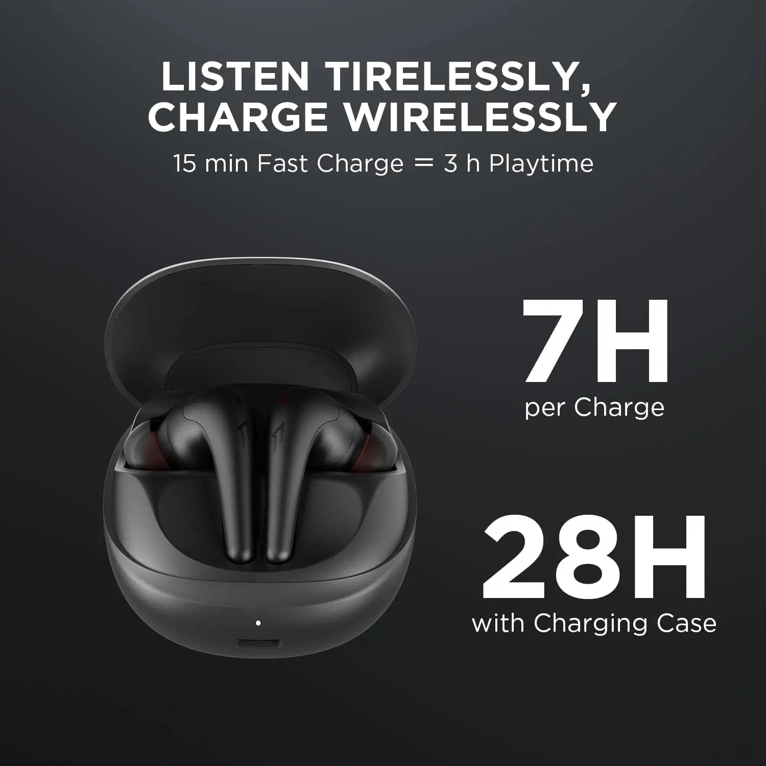 1MORE Aero 이어버드 소음 제거 Bluetooth 5.2 플래시 세일 클리어 통화 28시간 재생 무선 충전 헤드셋 전자