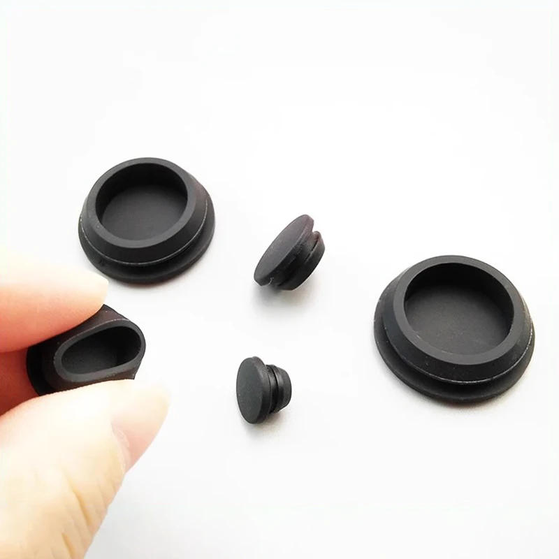 검정색 스냅온 실리콘 고무 캡 2.5-60.6mm T 유형 구멍 플러그 커버 블랭킹 엔드 캡 튜브 삽입 마개 씰 스토퍼 씰링 플러그