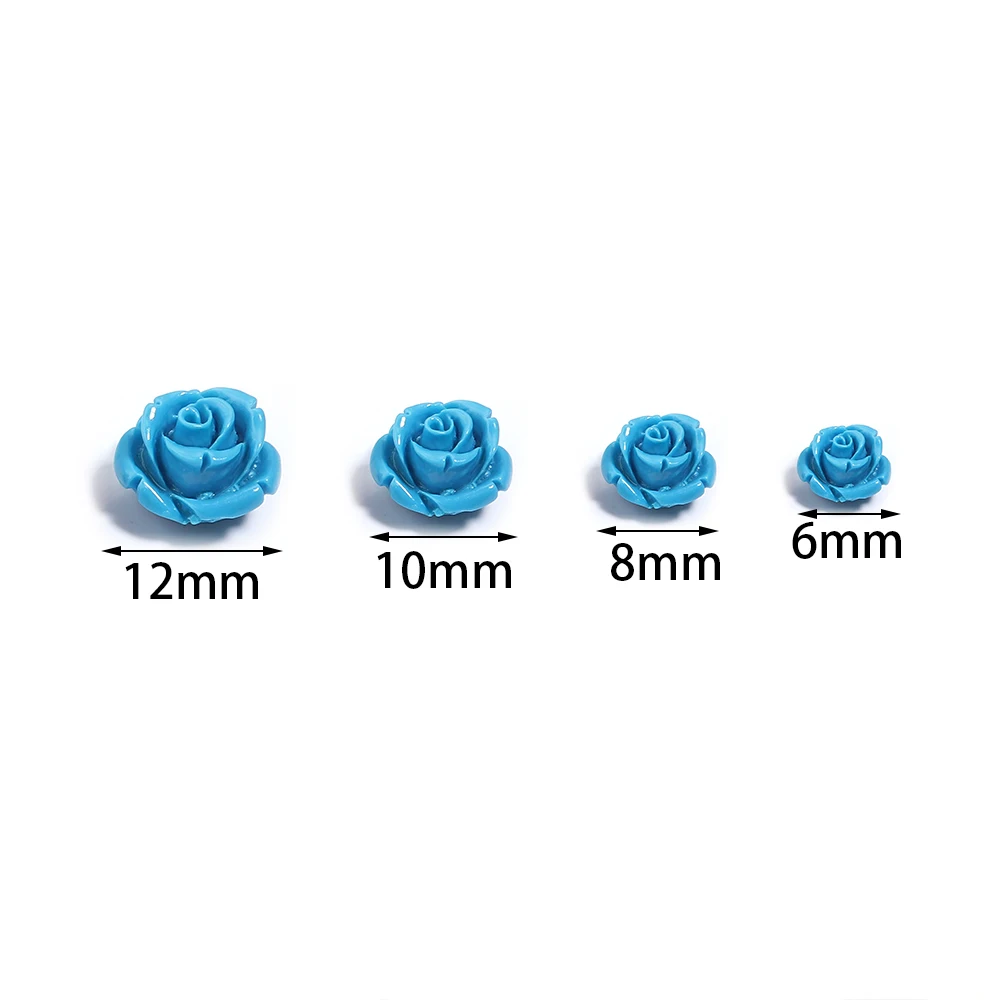 1 가닥 6 8 10 12 15mm 로즈 카멜리아 꽃 비즈 보석을위한 인공 산호 비즈 DIY 팔찌 Neckalce 액세서리 만들기
