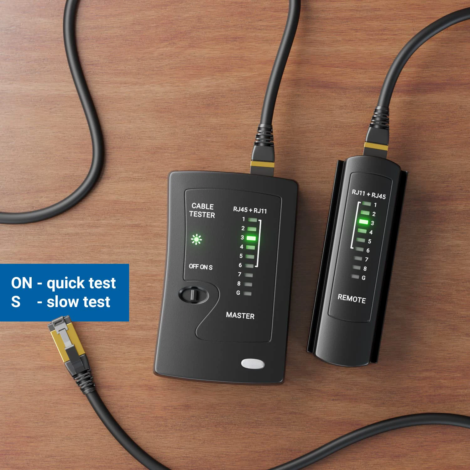 LAN RJ45 Cat5 Cat5e Cat6 Cat6a Cat7 UTP/차폐 케이블 및 RJ11 RJ12용 ZoeRax 네트워크 이더넷 케이블 테스터