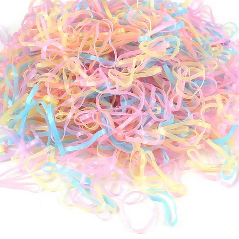 2018 새로운 무작위 혼합 어린이 아기 헤어 홀더 고무 밴드 Elastics 소녀의 넥타이 껌 헤어 액세서리 약 500PCS