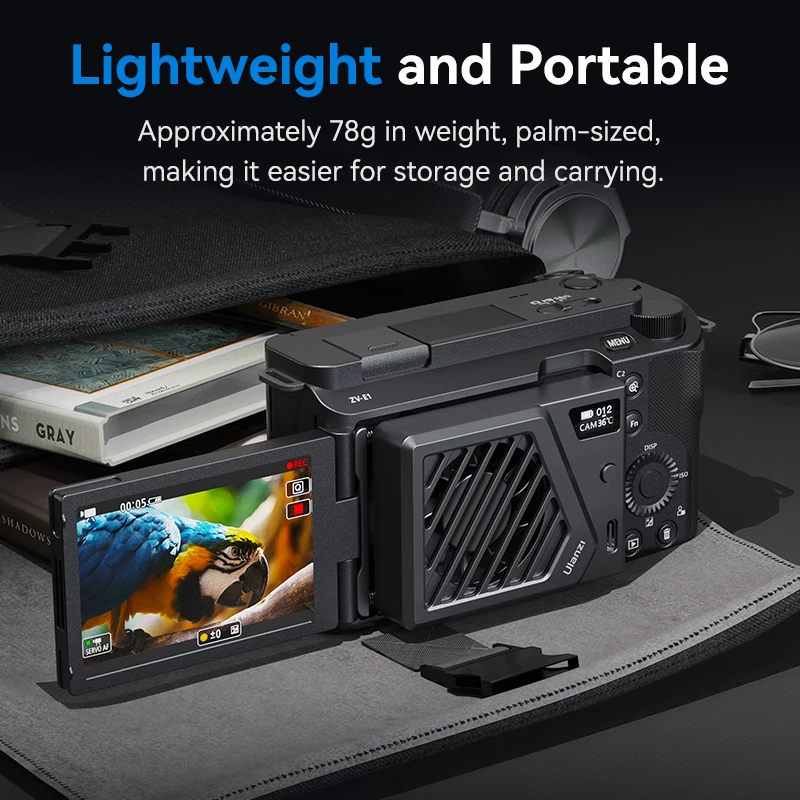 Ulanzi CA25 카메라 냉각 시스템 Sony Canon FUJIFILM Nikon ZV-E1 FX30 A7M4 R8 R7 R6 XT4 용 새 버전 방열판 냉각 팬