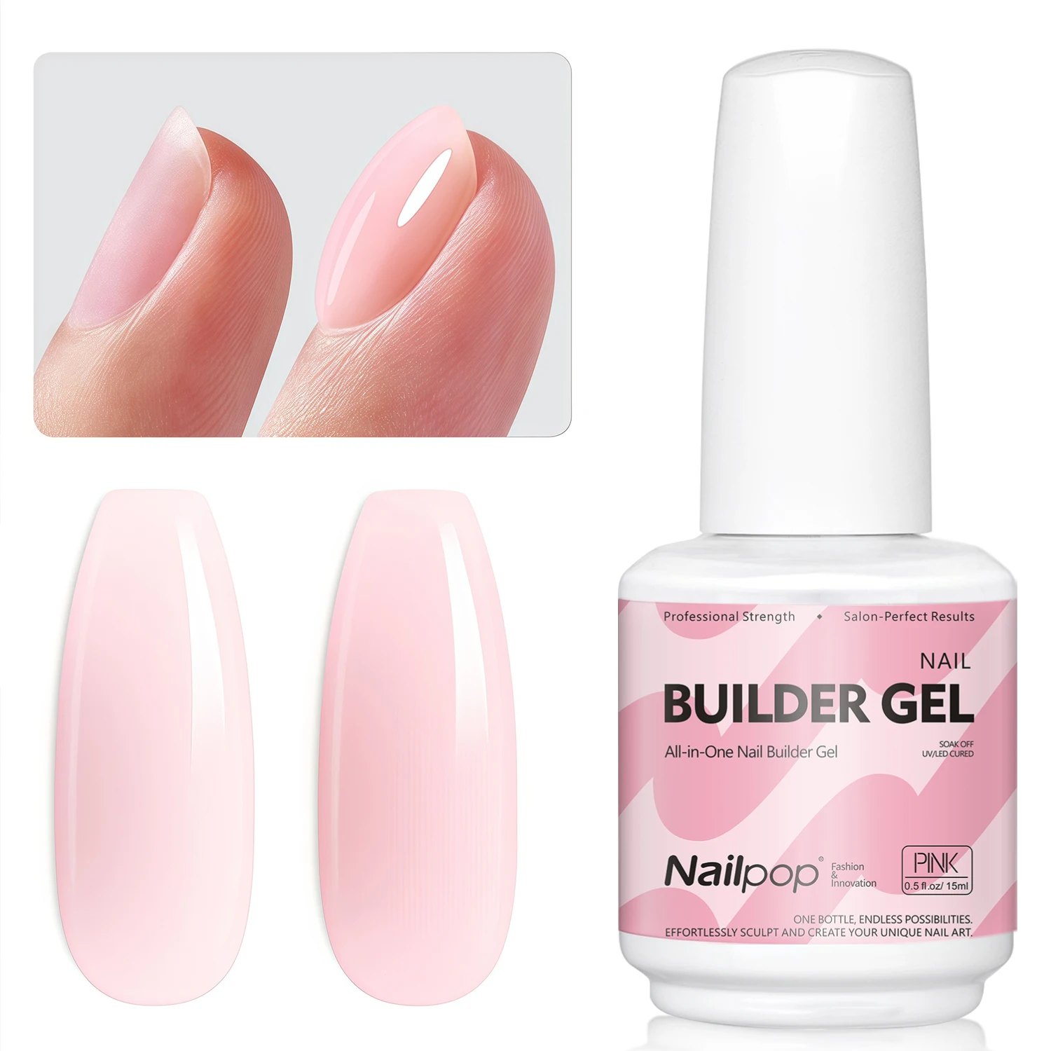 Nailpop 15ml 빌더 젤 매니큐어 네일 에이펙스 & 익스텐션 강화제 업그레이드 된 UV 젤 라인 석 접착제 4 색 title=Nailpop 15ml 빌더 젤 매니큐어 네일 에이펙스 & 익스텐션 강화제 업그레이드 된 UV 젤 라인 석 접착제 4 색 