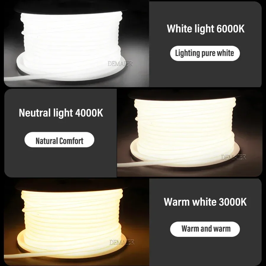 1M-50M 220V COB LED 스트립 디밍 가능 360LED/m EU 플러그 주방 홈 룸 장식 야외 정원 조명에 대 한 유연한 리본
