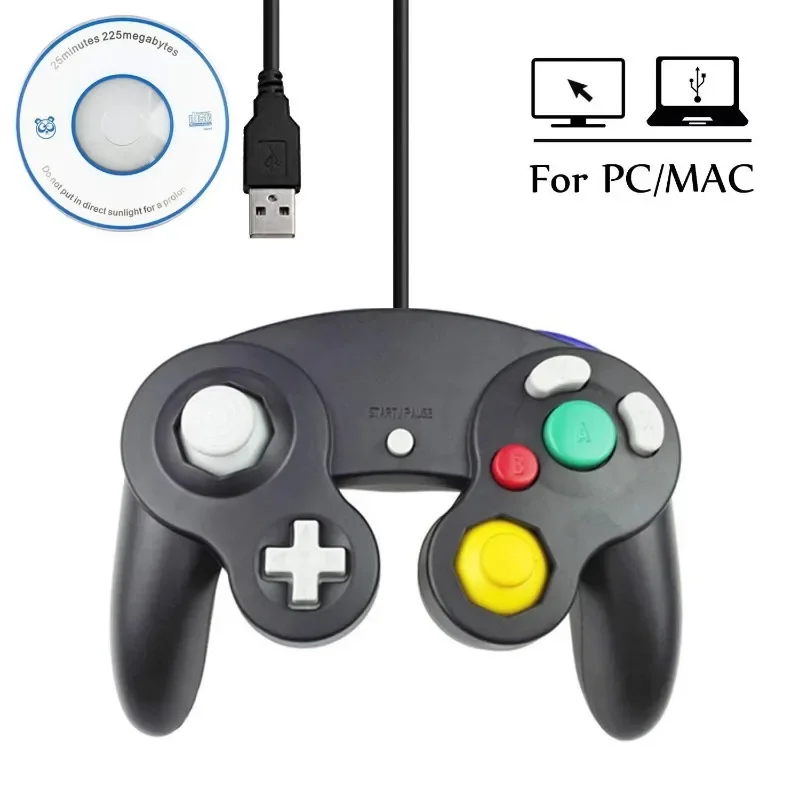 GameCube NGC용 유선 게임 컨트롤러 NGC 게임 콘솔용 단일 버튼 유선 게임 패드 조이스틱