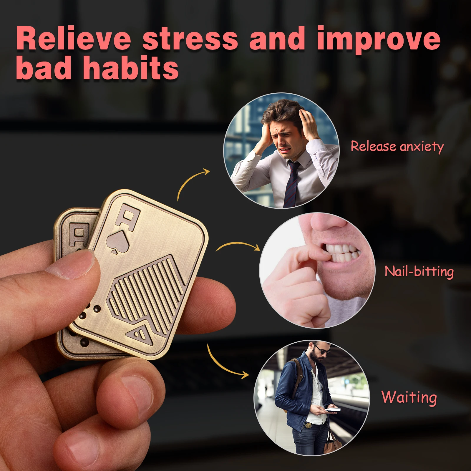 Fidget Toys 성인 Fidget 슬라이더 자석 금속 Fidget 장난감 불안 ADHD 스트레스 완화 남자 소년을위한 좋은 선물