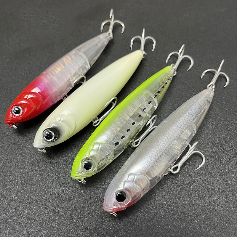 17g 표면 연필 낚시 미끼 송어베이스 탑 워터 Swimbait 장비에 대한 개 부동 Wobbler 레이저 인공 미끼 산책