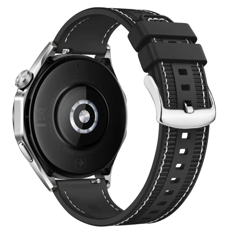 HUAWEI WATCH GT 5 4 46mm/Watch 4 5 Pro GT 3 2 Pro 46mm 복합 실리콘 밴드 팔찌용 공식 22mm 나일론 스트랩